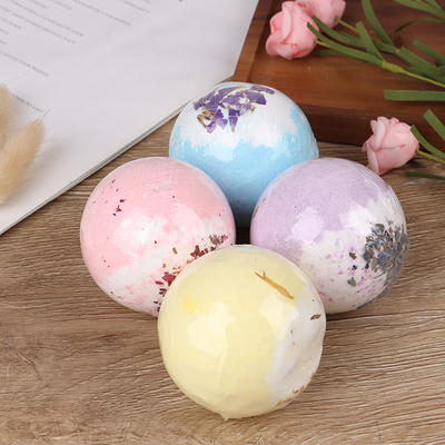 Hotel Spa Spa Beauty Salon Home Spa JGF Msds Explosion Bathing Ball Bubble Sea Salt Bath Bomb With Flower Deep Sea Dry Salt