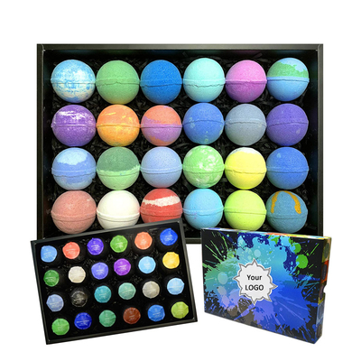 Hotel Spa JGF Home Spa OEM Private Label Yoni Bath Bomb Fizzy Organic Oil Handmade Blue Glitter Bath Bomb Gift Set