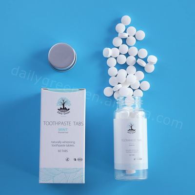 Whitening Purpose Soft Whitening Fluoride Toothpaste Tablets Eco Friendly Packaging Custom