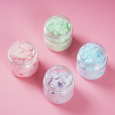 Plant Based Foaming Fluffy Bath Moisturizer Whipped Soft Soap Bubble Colored Shower Gel Sugar Body Scrub