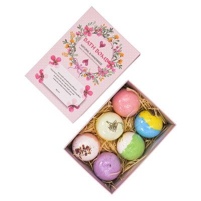 OEM Organic Wholesale Private Label Eco Friendly Organic All Natur Big Ingredient Christmas Bathbombs Gift Set , Bath Bomb