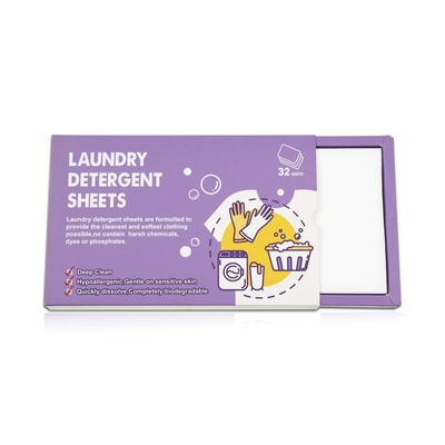 Free Sample CLOTHING Friend Soap Paper Laundry Detergent Sheet Eco- Tablets, Nano Technology Clothes Laundry Sheet, Non Detergent Powder